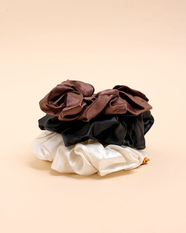 Zahra Silk Biggie Scrunchies (7cm wide scrunchie)