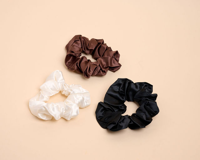 Zahra Silk Biggie Scrunchies (7cm wide scrunchie)
