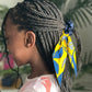 SILK SCRUNCHIE WITH ANKARA FABRIC