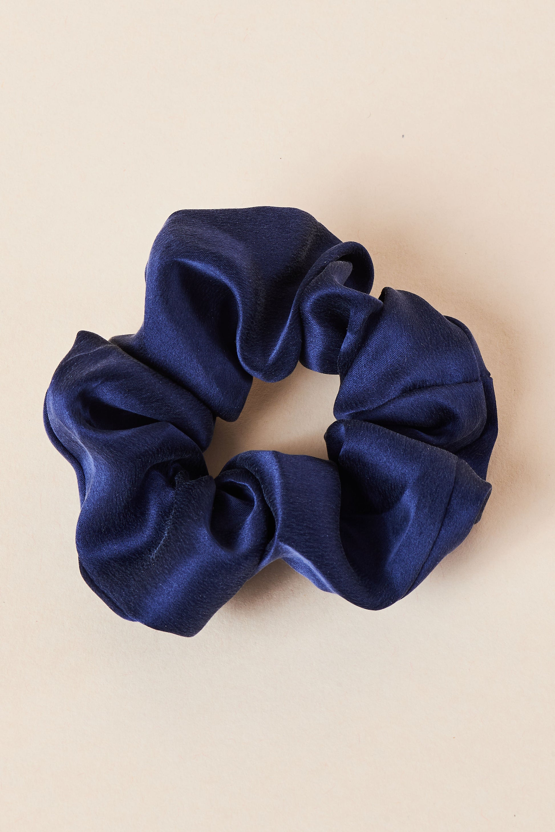 ZAHRA Silk Scrunchie Solid | Midnight Blue