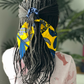 SILK SCRUNCHIE WITH ANKARA FABRIC